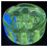 Uranium Glass Flower Frogs - 6 Pieces