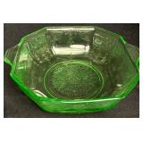 Green Princess Depression Uranium Glass Bowl