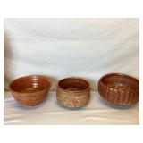 Vintage Stoneware Pottery by various artists - Orange and Cream