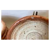 Vintage Stoneware Pottery by various artists - Orange and Cream