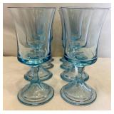 Fostoria Misty Blue Water Goblets - Set of 8