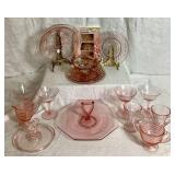 Collection of Pink Depression Glass #1- Assorted Styles