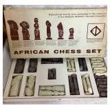 Renaissance Chessman by E.S. Lowe and African Chess Set