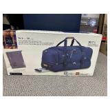 Delsey Large Expandable Duffle Bag Luggage with Hard Bottom / Wheels