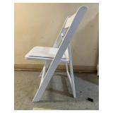 Qty 4 Flash Furniture Hercules Series Folding Chair - White Resin - 1000LB Weight Capacity Comfortable Event Chair - Light Weight Folding Chair