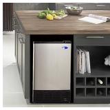 Whytner 25"H x 15 in. 12 lb. Built-In Ice Maker in Stainless Steel - Open Box Like New has not been used