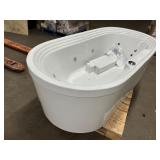 Anzzi Sofi Series in. x 34 in. Acrylic Combination 50 Gallon Capacity Freestanding Bathtub with Center Drain in White Retail $1899