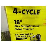 Ryobi 30cc 4 Cycle Straight Shaft String Trimmer / Weed Whip - Unused but has damaged end - see pictures