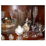 Large group of glassware, depression glass to modern