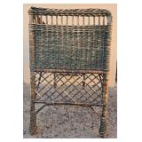 Vintage Woven Rattan Desk with 5 Drawers - Exquisite Home Decor