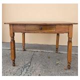 Vintage Wooden Table with Drawer - Rustic Style