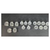 Group of 24 Vintage Cut Crystal Candle Holders - Assorted Designs