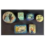 Vintage Collection of 6 Decorative Royal Tin Boxes