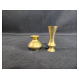 Set of 2 Mini Brass Vases - Made in India