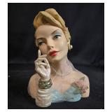 Vintage Cameo Girls Lady Vase - Blonde Enchantress - 1953