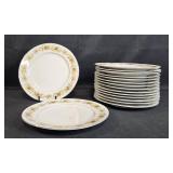 Set of 16 Cotillion by International China Crestwood Dinner Plates