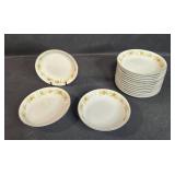 Set of 16 Cotillion by International China Crestwood Soup Bowls - Floral Design