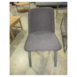 BLU DOT CHAIR  WITH  GRAY  OCCASIONAL TABLES