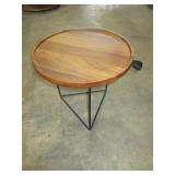 GUS OCCASIONAL TABLE WITH WOOD TOP AND METAL BASE