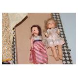 Vintage Doll Collection with Clothes and Accessories