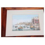 Collection of Vintage Postcards and Framed Artwork - Scenic Views