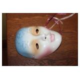 Decorative Vintage Porcelain Mask by Lorrie, N.O. La - 1985