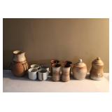 Set of 7 Unique Handmade Ceramics - Pottery Jars and Cups