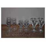 Group of 12 Elegant Crystal and Glass Stemware - Assorted Styles