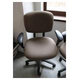 Pair of Used Office Chairs - Ergonomic Design with Casters