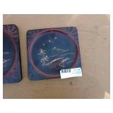 Set of 3 Vintage Japanese Decorative Plates with Landscape Art