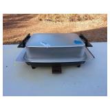 Electric Food Warmer with Two Pans and Temperature Control