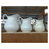 Collection of 12 Vintage White Porcelain Creamers and Jugs