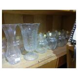 Group of Vintage Glass Vases - Assorted Designs