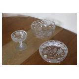 Collection of Assorted Crystal Glassware - Decorative Bowls and Dishes