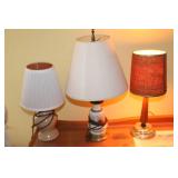 Set of 3 Vintage Table Lamps - Decorative Home Lighting