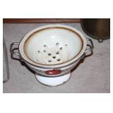 Assortment of Vintage Kitchen Items - Colander, Wooden Bucket, and More