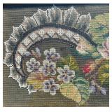 Framed Victorian BEADED Needlepoint