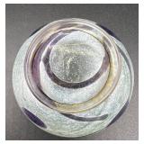 KOSTA BODA Art Glass Bowl by Bertil Vallien - Galaxy Blue Series - Sweden