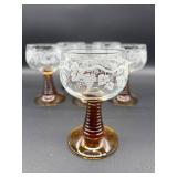 Vintage ROEMER Beehive Cordial Glasses - QTY 6