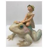 Vintage CYBIS "Tiffin" Fairy Riding on a Frog "The Baron"