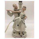 Antique German ART DECO Porcelain Figurine Lamp