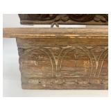 2 Ornate Decorative Hand Carved Wood Shelves