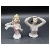 Vintage Porcelain Mini Half Dolls - Germany - QTY 9