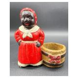 Vintage Black Americana - Cast Iron Mammy Toothpick Holder