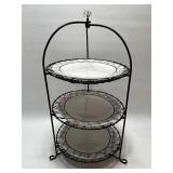 3 Tiered Plate Stand with Plates