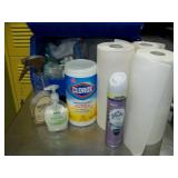 Miscellaneous lot of Cleaning Supplies - Towels, Wipes, Soaps and more