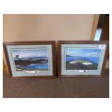 2 Framed Golf Prints