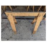 Set of 4 Saw Horses - 1 x 4 Construction - Side Braces - Great for Temp Tables