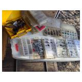 Assortment of Hardware Supplies and Tools in Organized Cases