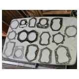 Assortment of Small Engine Head Gaskets - Various Sizes and Shapes